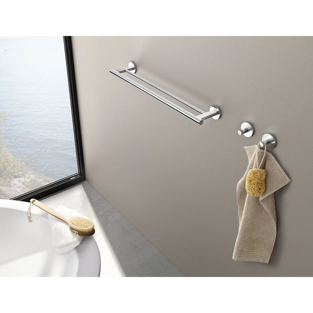 Scala Polished Stainless Steel Towel Hook - Premium Bathroom Organisation - Image 4