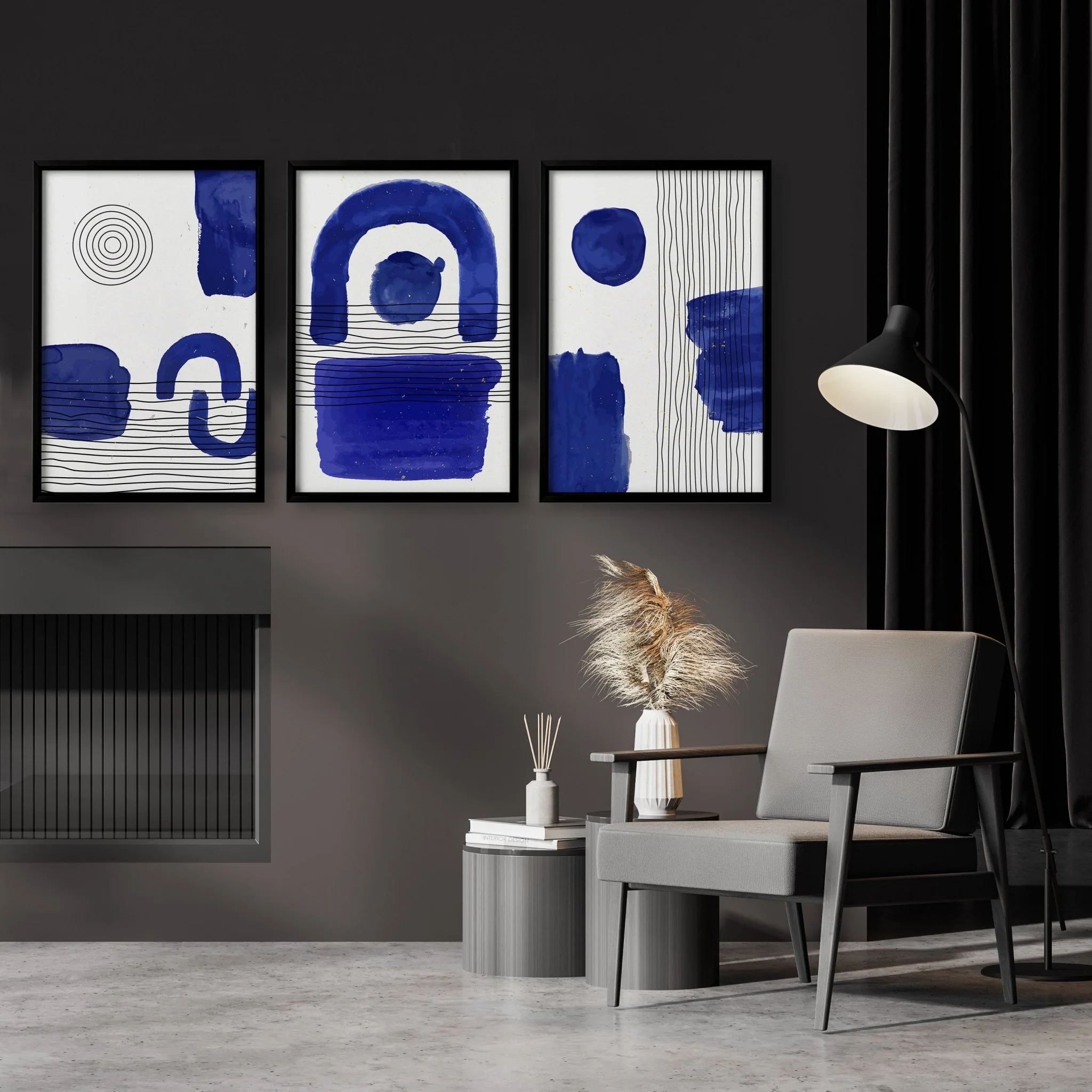 Abstract Art Wall Art | Set of 3 Abstract Wall art Prints - Image 2
