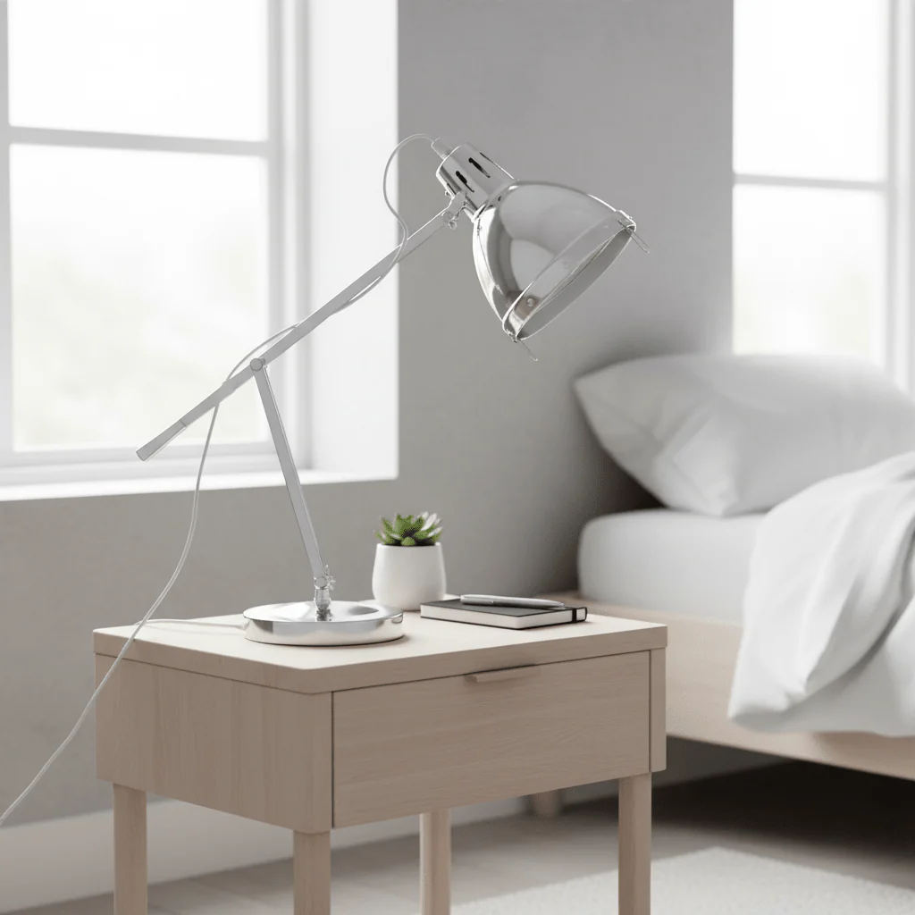 Adura Adjustable Desk Table Lamp In Pink And Chrome - Image 3