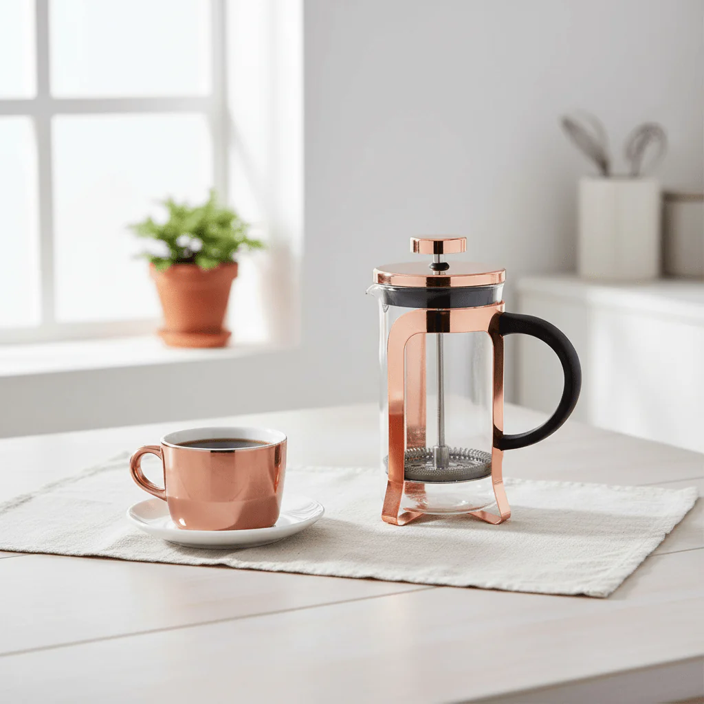 Akeala Rose Gold Cafetiere 350 Ml - Image 3