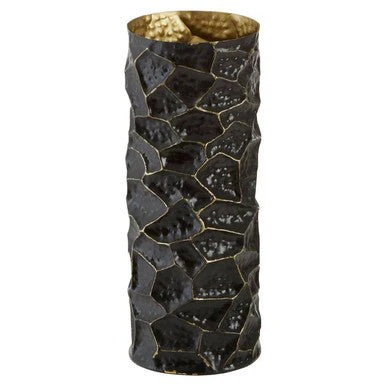Akola Largemetal Vase In Black And Gold - Image 5