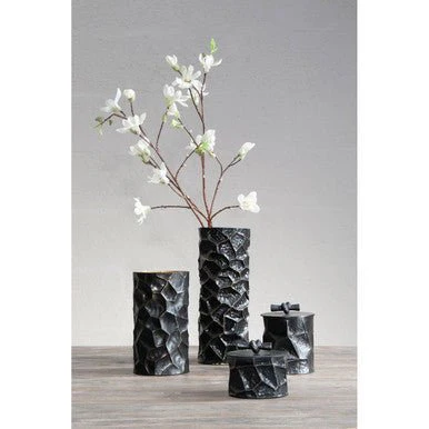 Akola Largemetal Vase In Black And Gold - Image 6