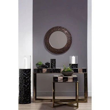 Akola Largemetal Vase In Black And Gold - Image 9