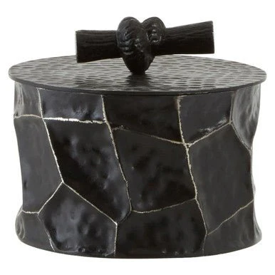 Akola Small Trinket Box In Black And Gold - Image 5