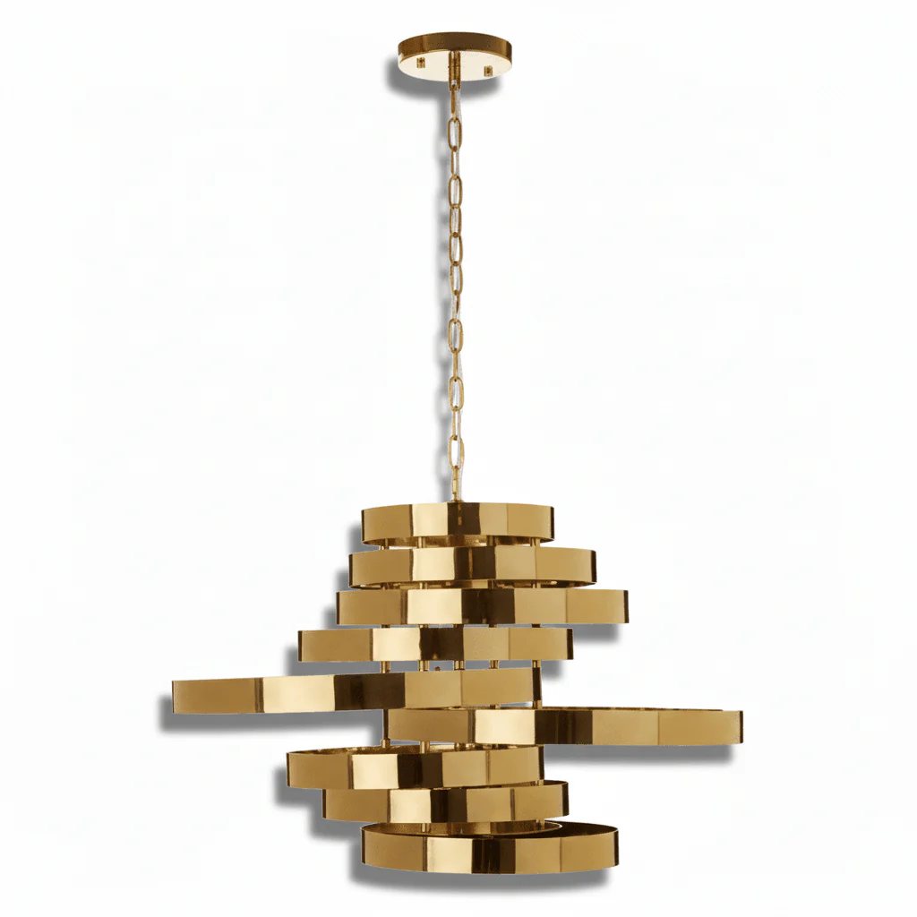 Alana 5 Bulb Gold Finish Pendant Lamp