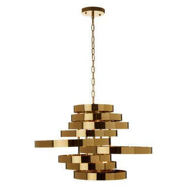 Alana 5 Bulb Gold Finish Pendant Lamp - Image 12