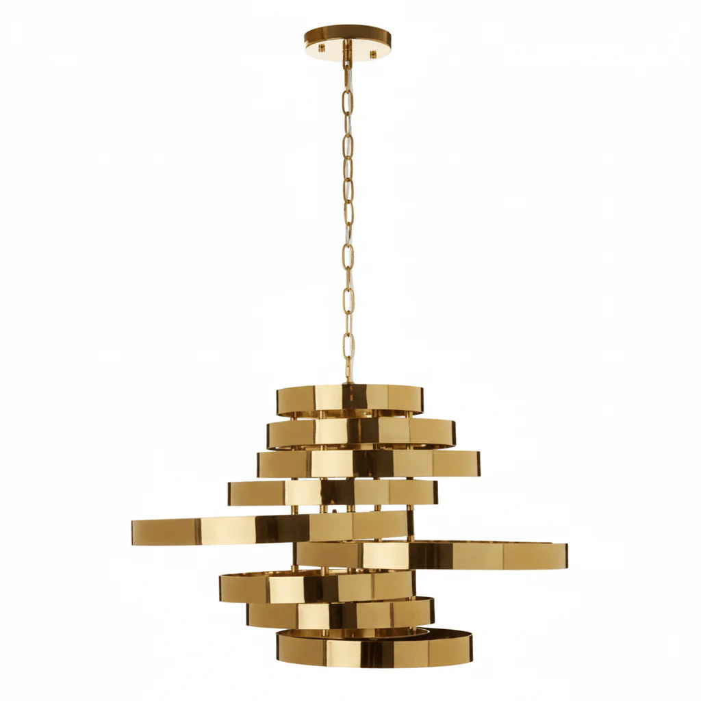 Alana 5 Bulb Gold Finish Pendant Lamp - Image 5