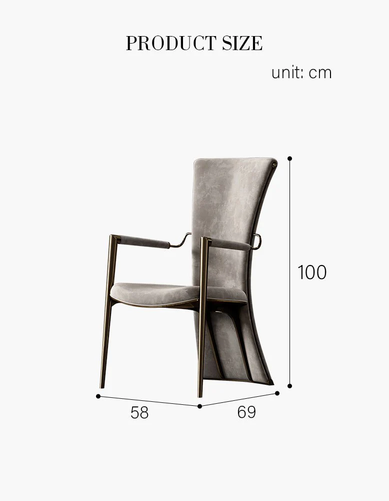 Albrecht High Back Dining Chair, All Real Leather - Image 11