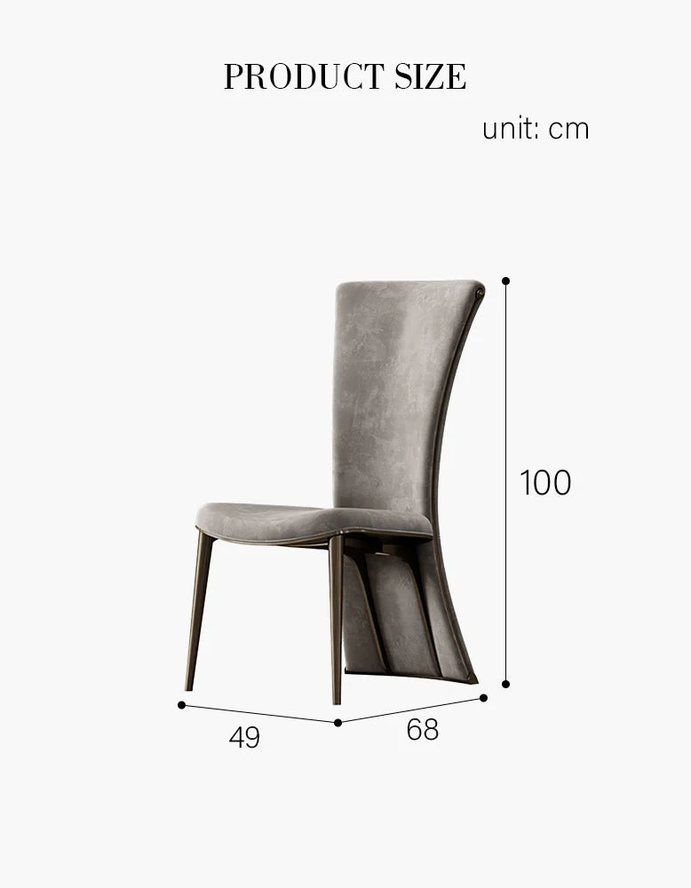 Albrecht High Back Dining Chair, All Real Leather - Image 12