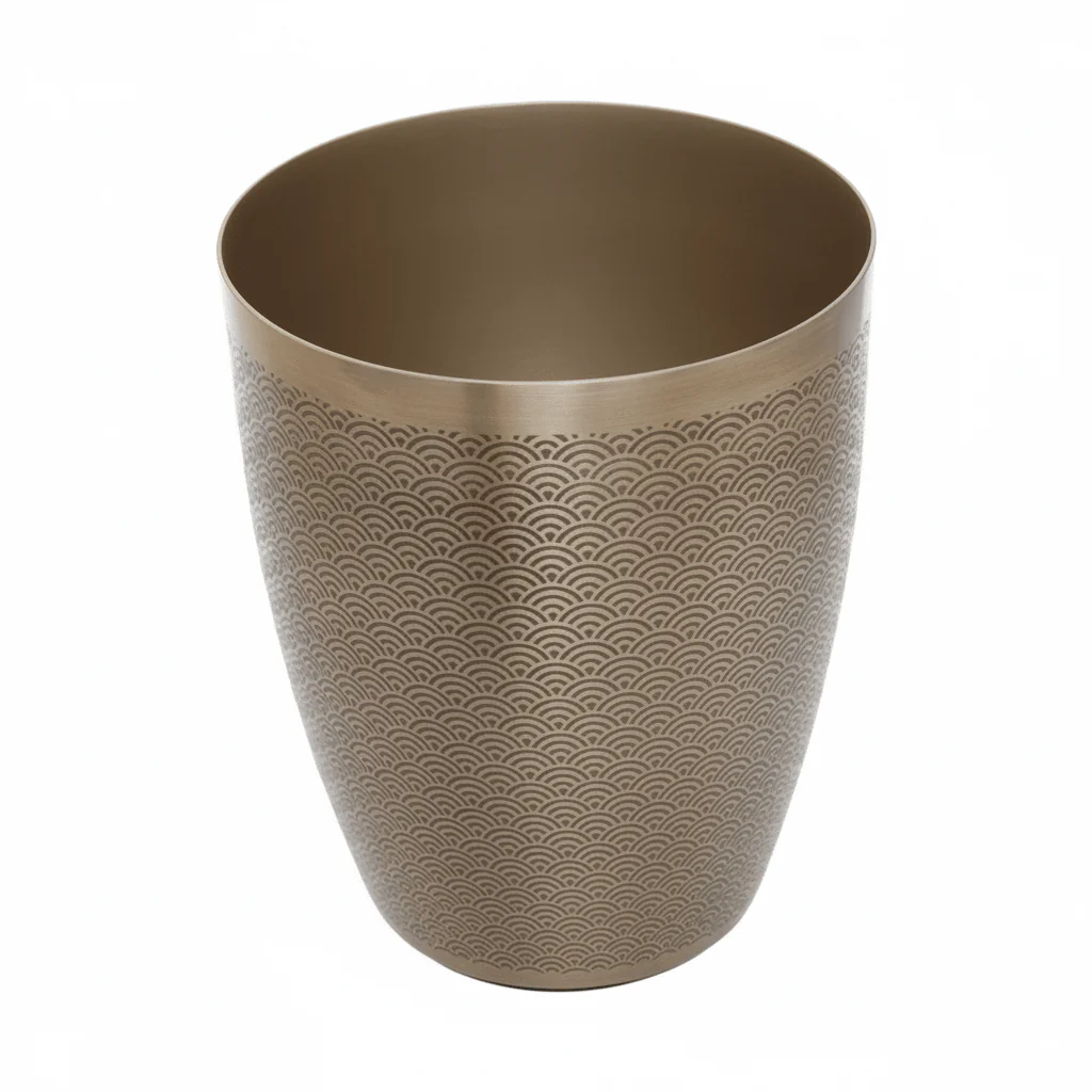 Allegra Etched Detail Aluminium Waste Bin
