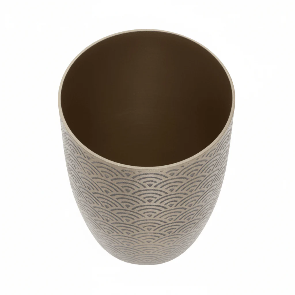 Allegra Etched Metallic Bathroom Tumbler