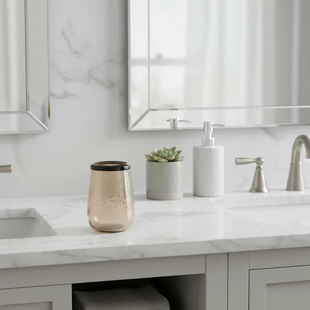 Allegra Glass Bathroom Tumbler - Image 4