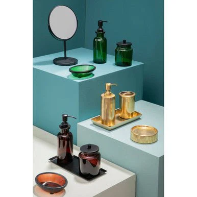 Allegra Kiara Green Glass Bathroom Jar - Image 10