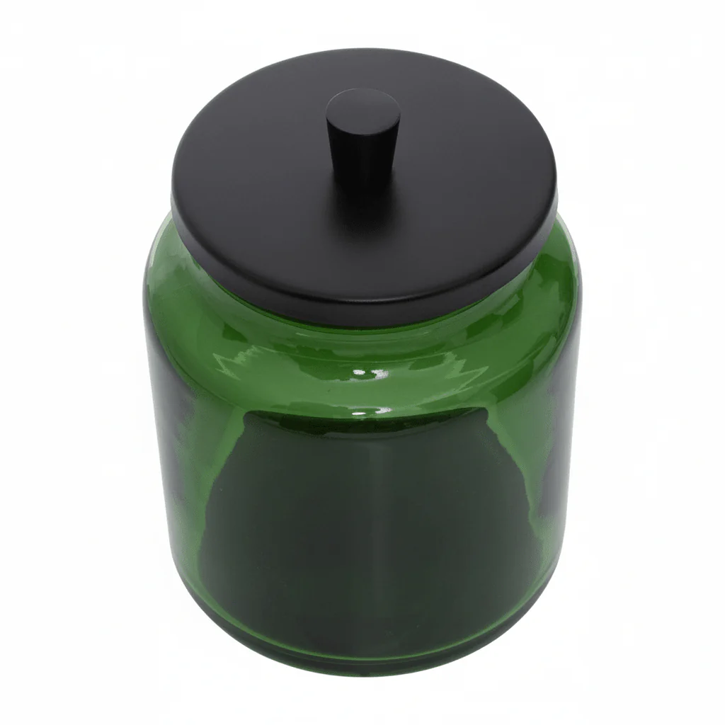 Allegra Kiara Green Glass Bathroom Jar - Image 5