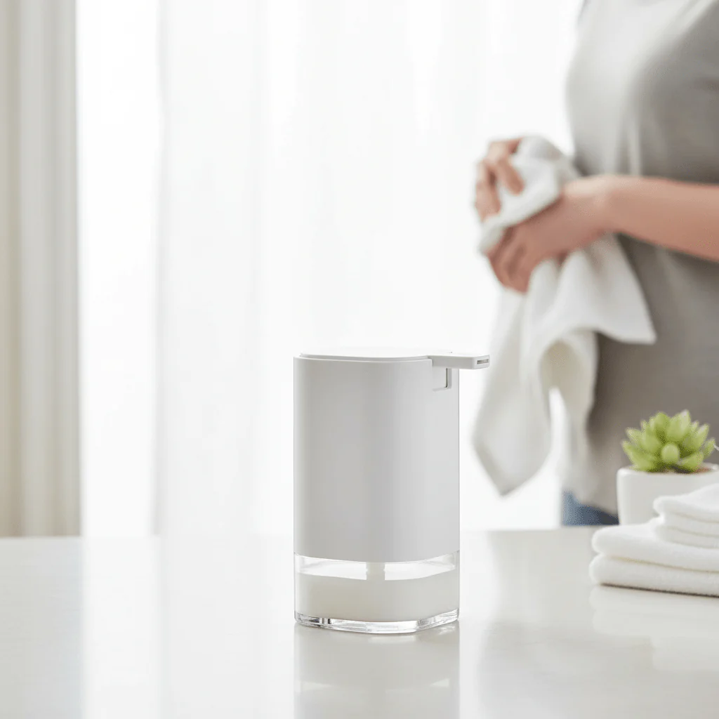 Ando White Acrylic Lotion Dispenser - Image 2