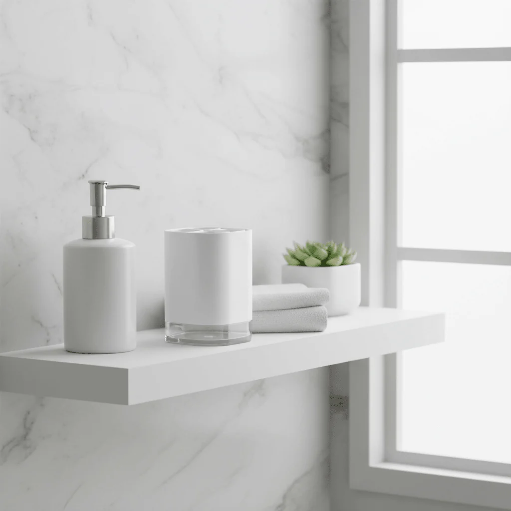 Ando White Acrylic Toothbrush Holder - Image 4