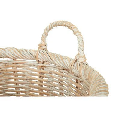 Argento Whitewash Rattan Storage Baskets- Set of 3 - Image 8