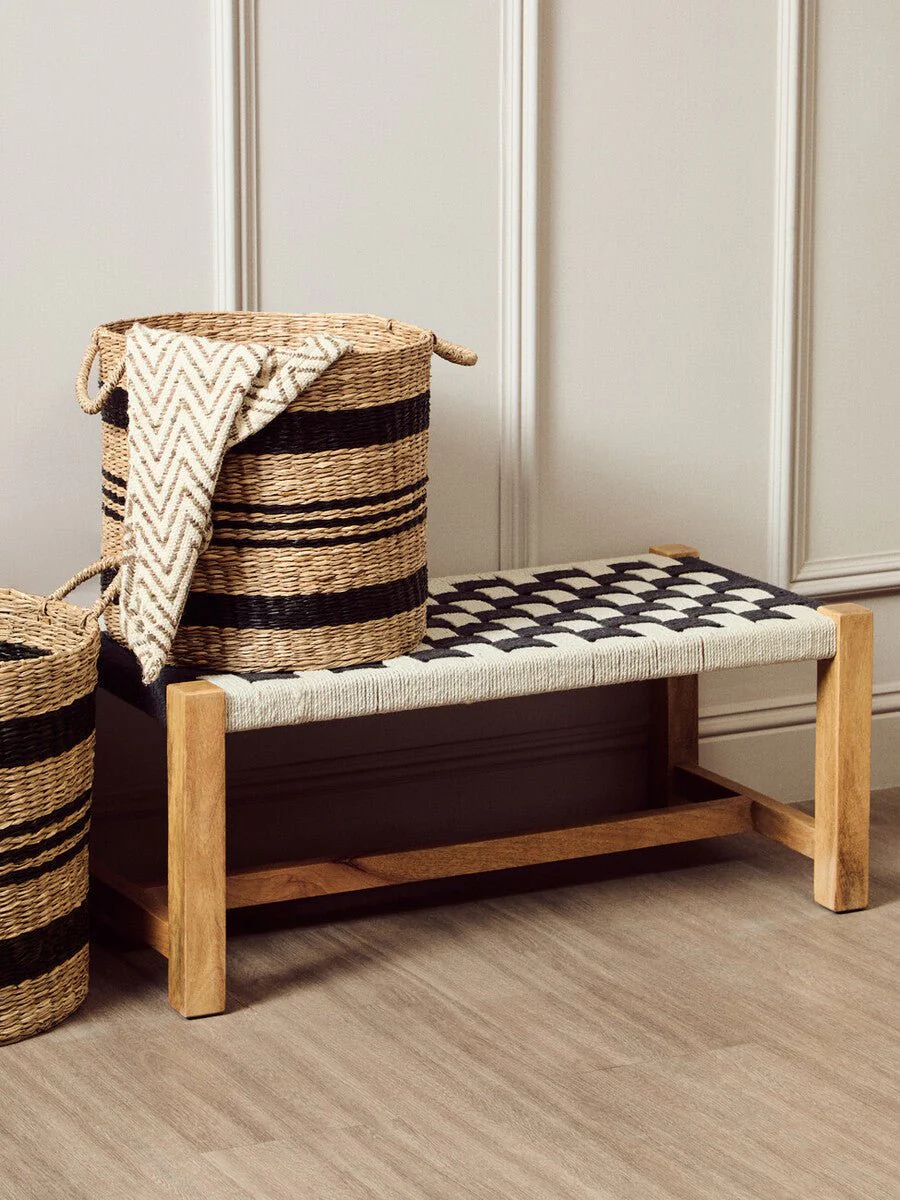 Arles Black Stripes Seagrass Baskets - Image 12