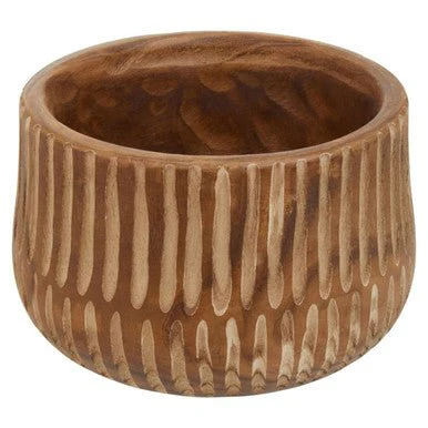 Arlo Large Brown And Natural Wooden Planter - Image 6