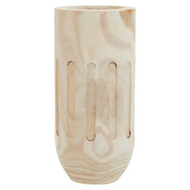 Arlo Natural Engraved Wooden Vase. - Image 9