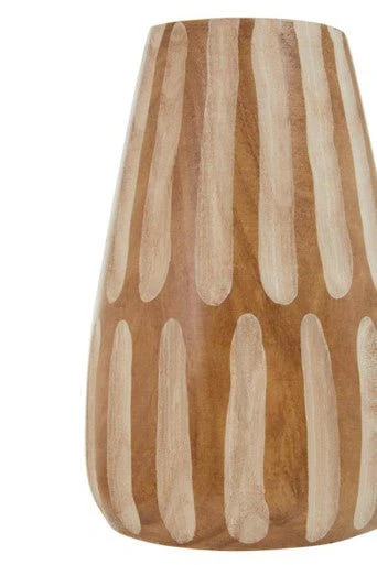 Arlo Small Brown And Natural Wooden Vase - Image 12