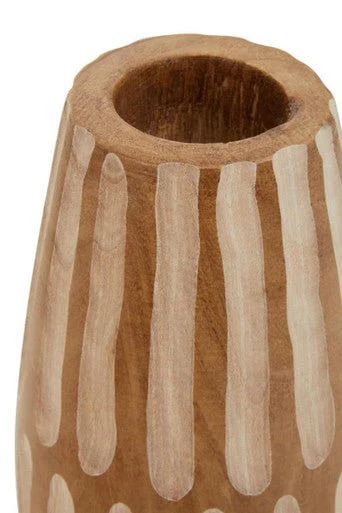 Arlo Small Brown And Natural Wooden Vase - Image 13