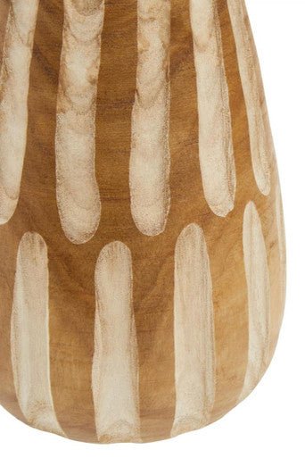 Arlo Small Brown And Natural Wooden Vase - Image 14