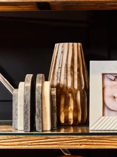 Arlo Small Brown And Natural Wooden Vase - Image 8