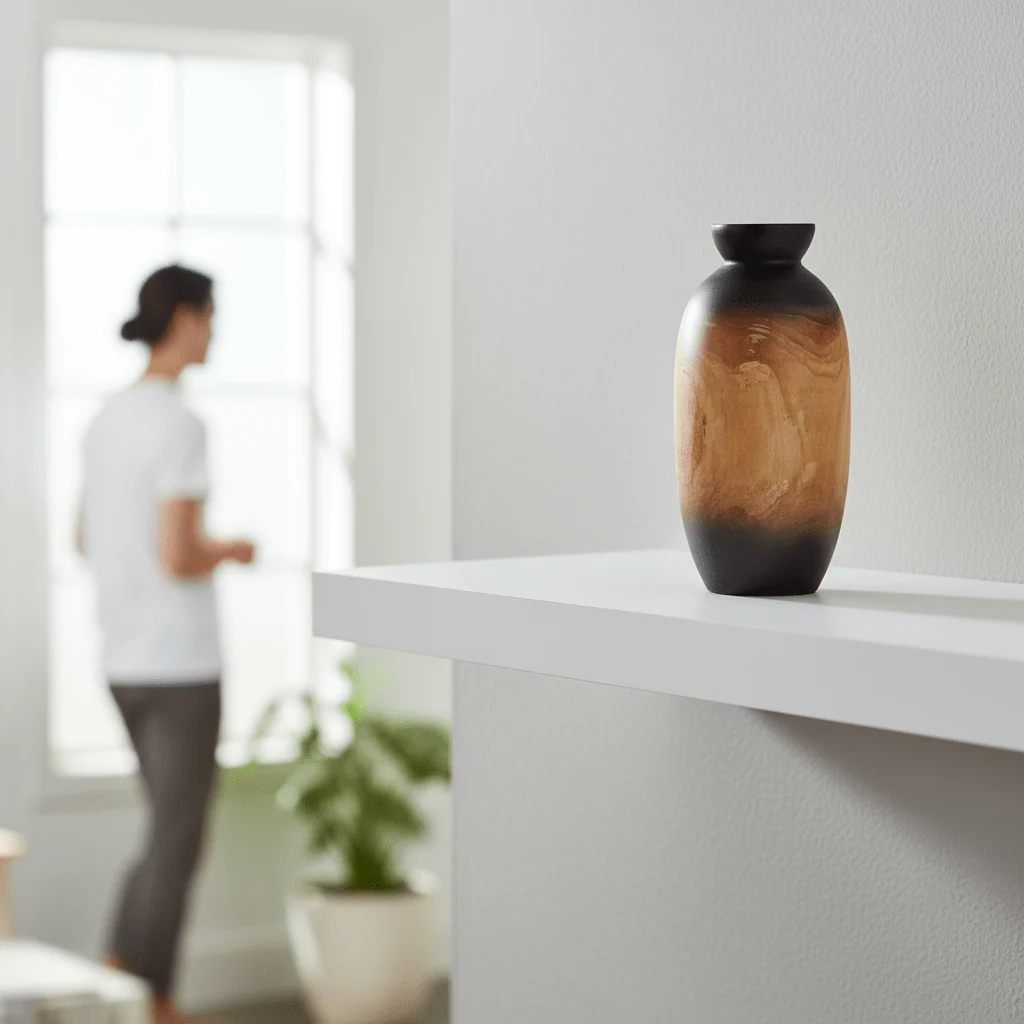 Arlo Small Wooden Ombre Vase - Image 2