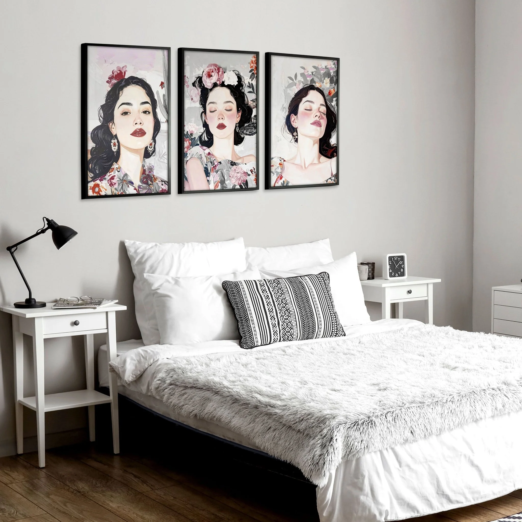 Art Decor For Bedroom Wall | Set of 3 Bohemian Prints - Image 2
