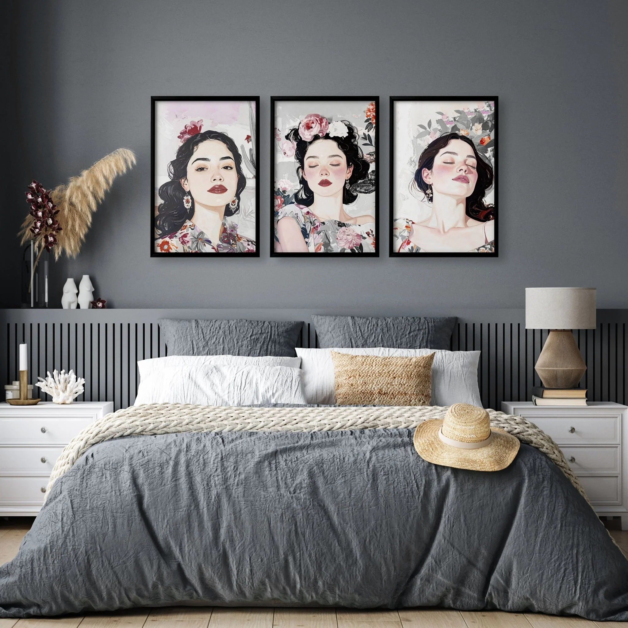Art Decor For Bedroom Wall | Set of 3 Bohemian Prints - Image 3