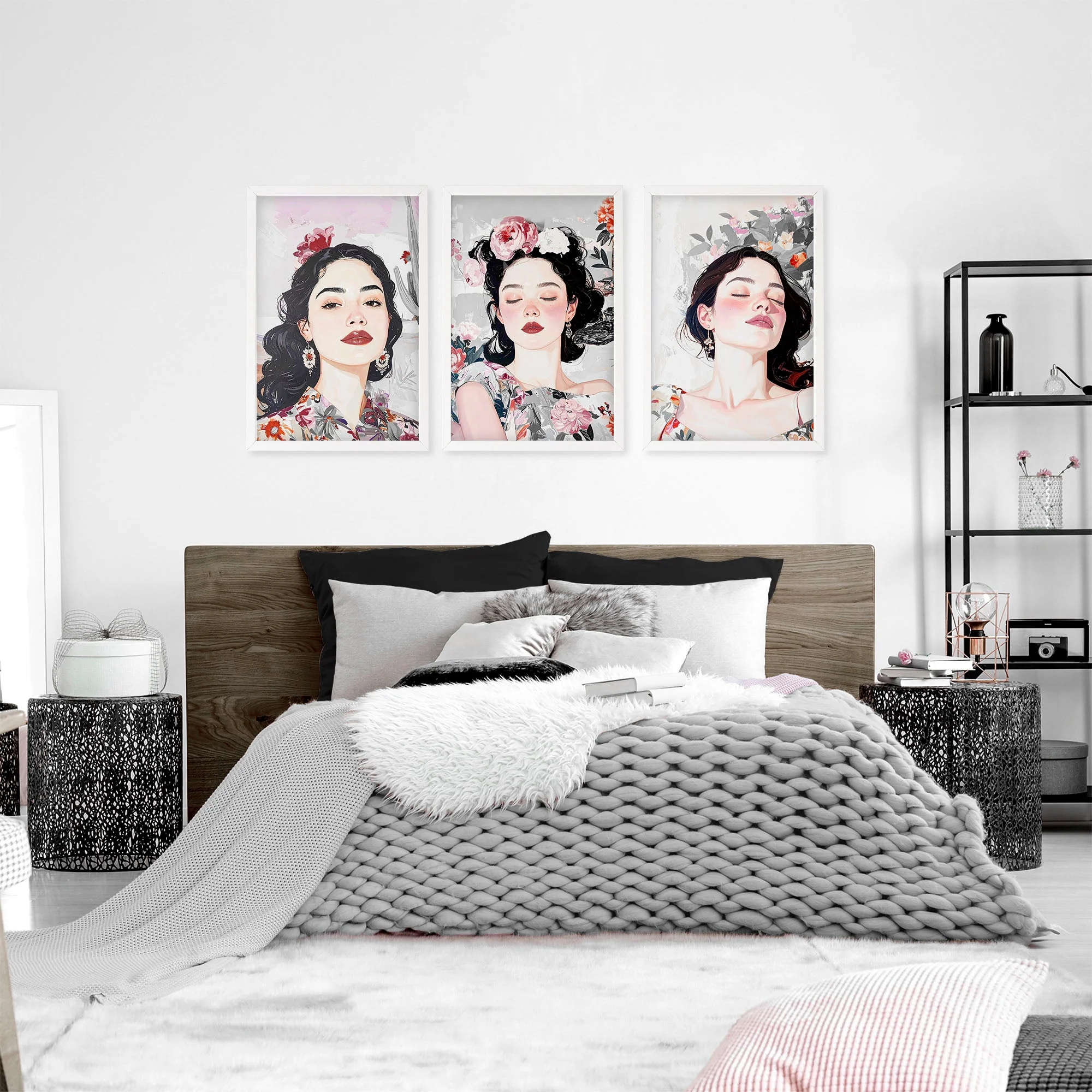 Art Decor For Bedroom Wall | Set of 3 Bohemian Prints - Image 4