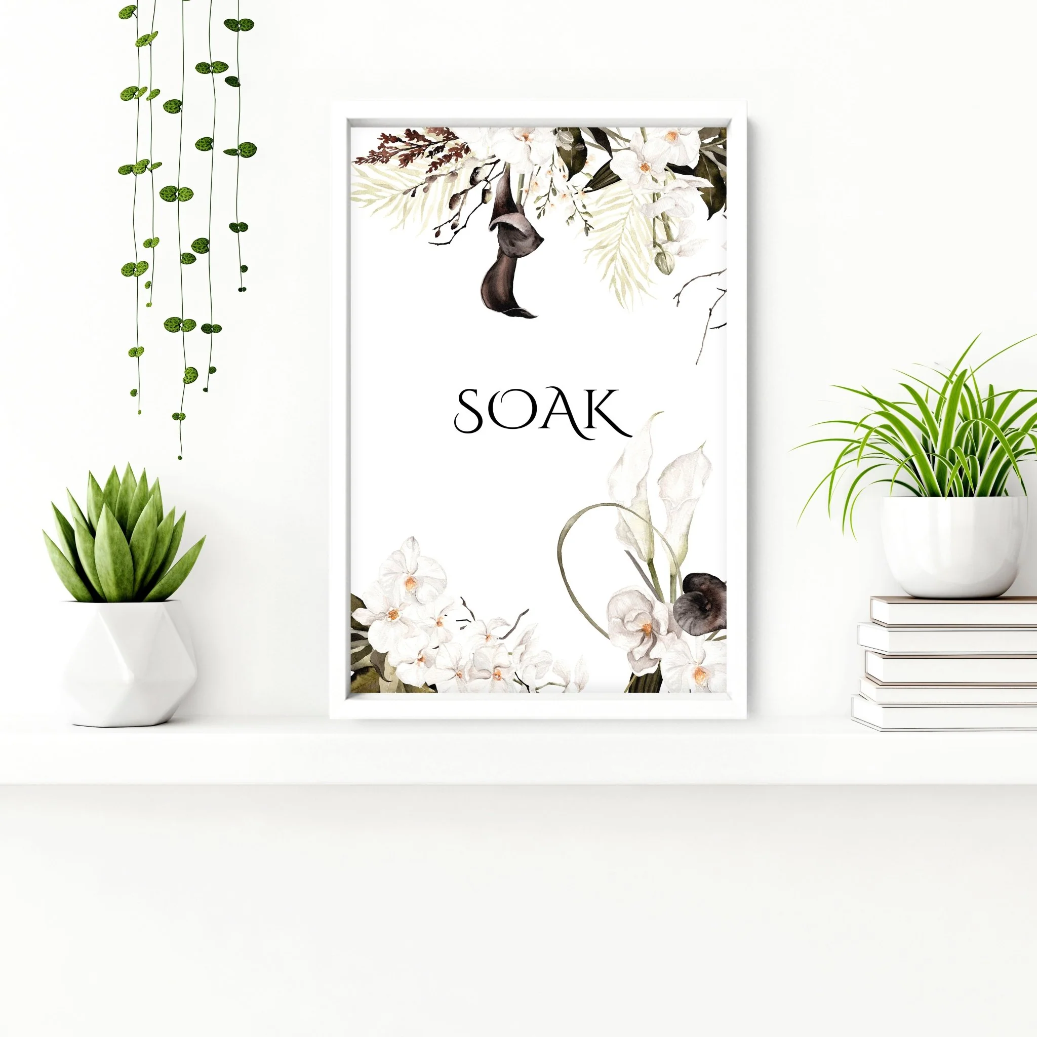 Bathroom Wall Art Black & White Set of 3 Prints - Image 7