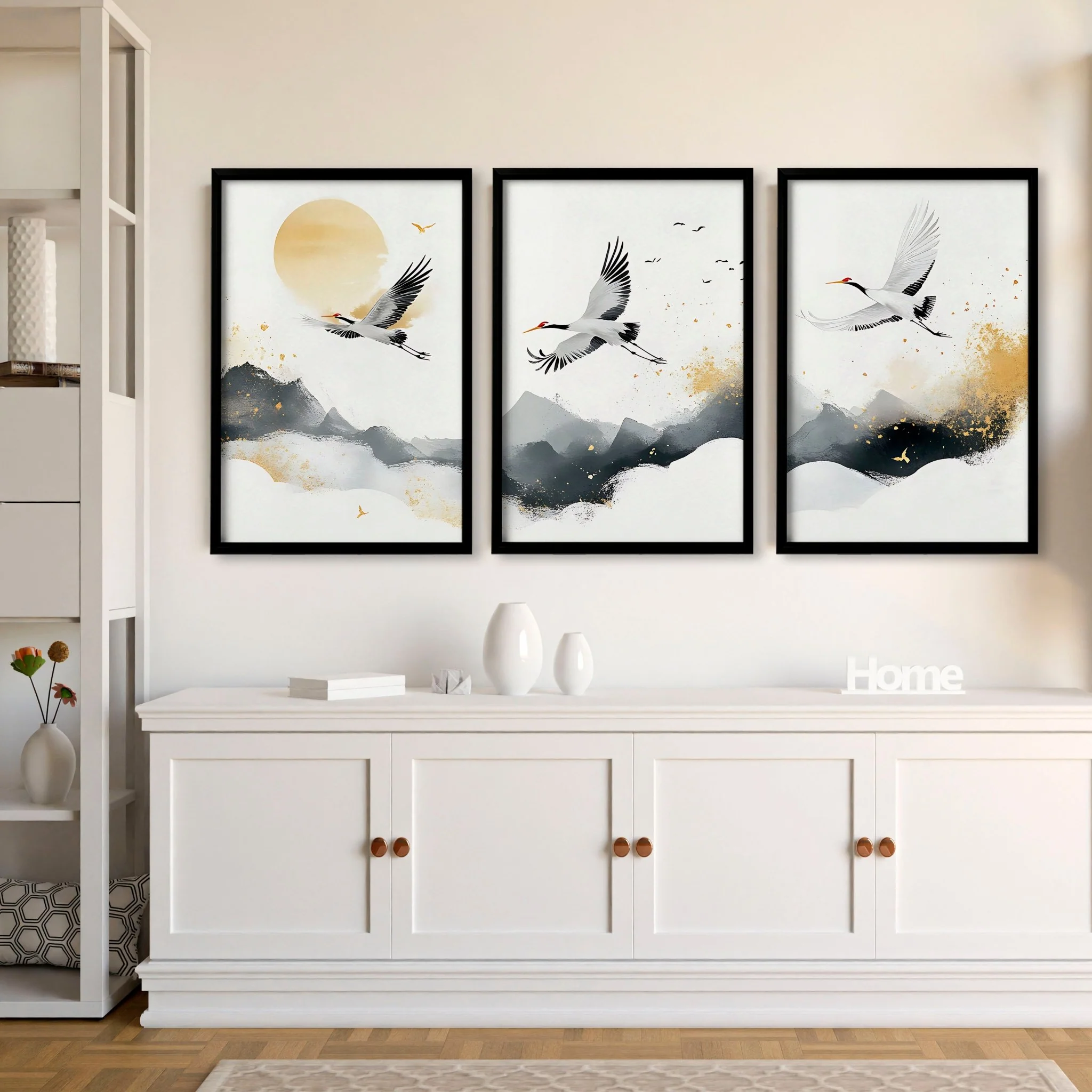 Art For Huge Wall | Set of 3 Asian Inspired Wall art Prints - Image 6