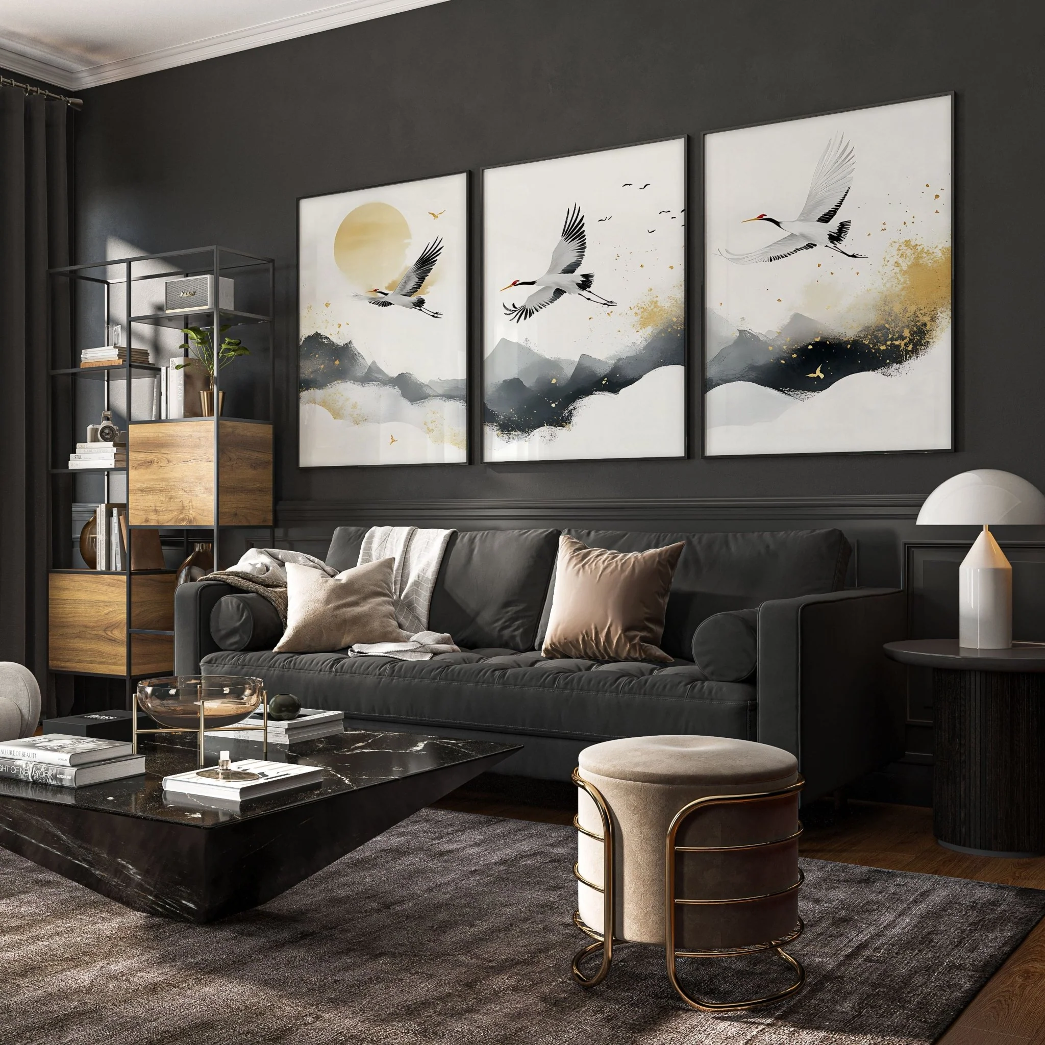 Art For Huge Wall | Set of 3 Asian Inspired Wall art Prints - Image 7