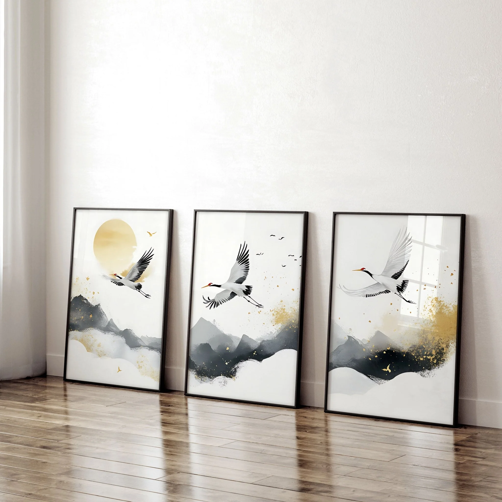 Art For Huge Wall | Set of 3 Asian Inspired Wall art Prints - Image 9