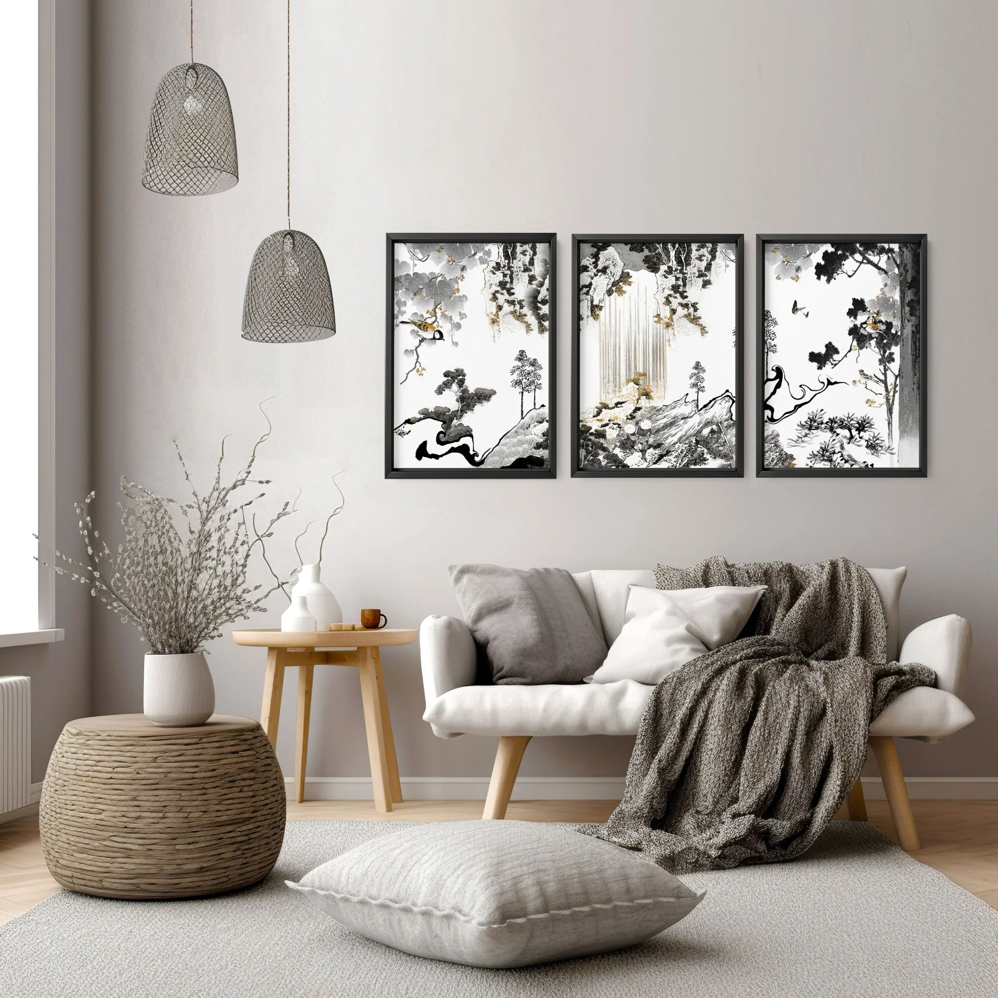Art Living Room Wall | Set of 3 wall art prints - Image 4