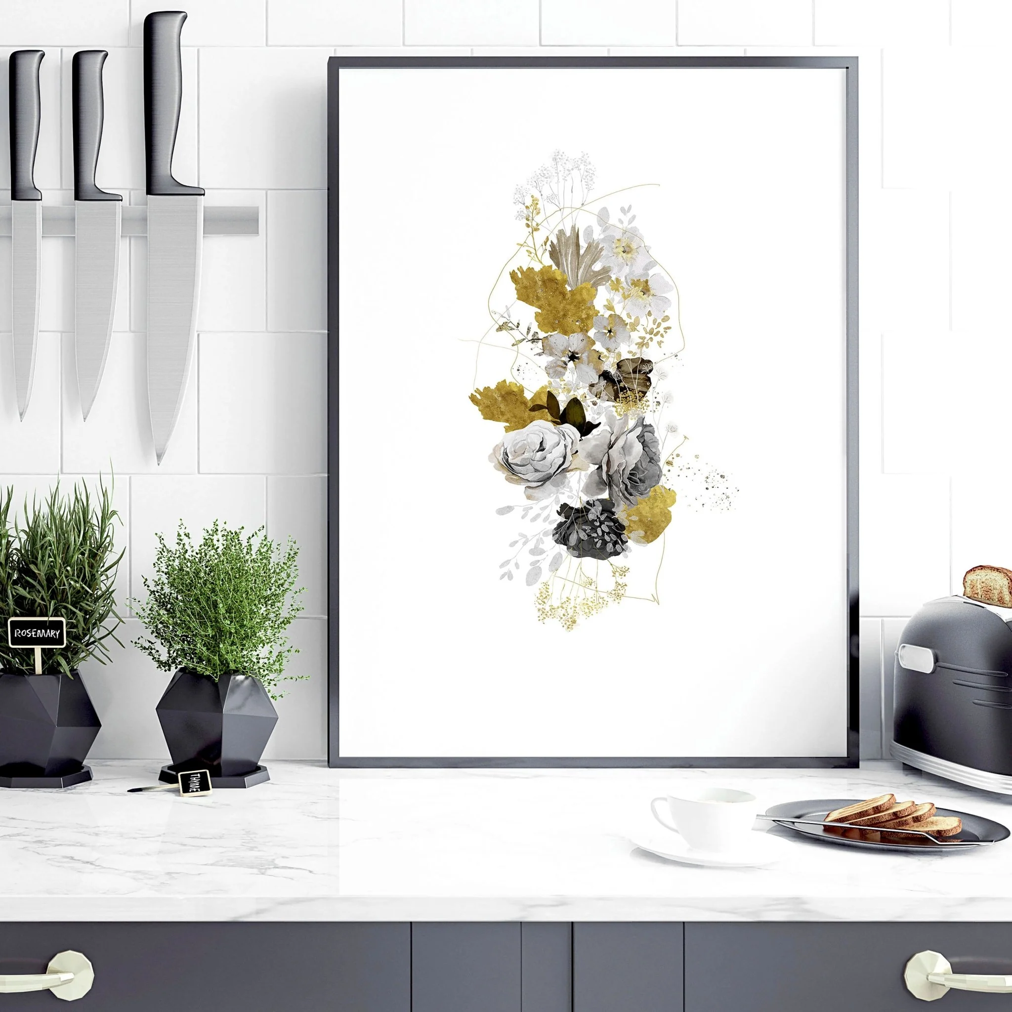 Kitchen Wall Art – Shabby Chic Set of 3 Prints | AboutWallArt - Image 5