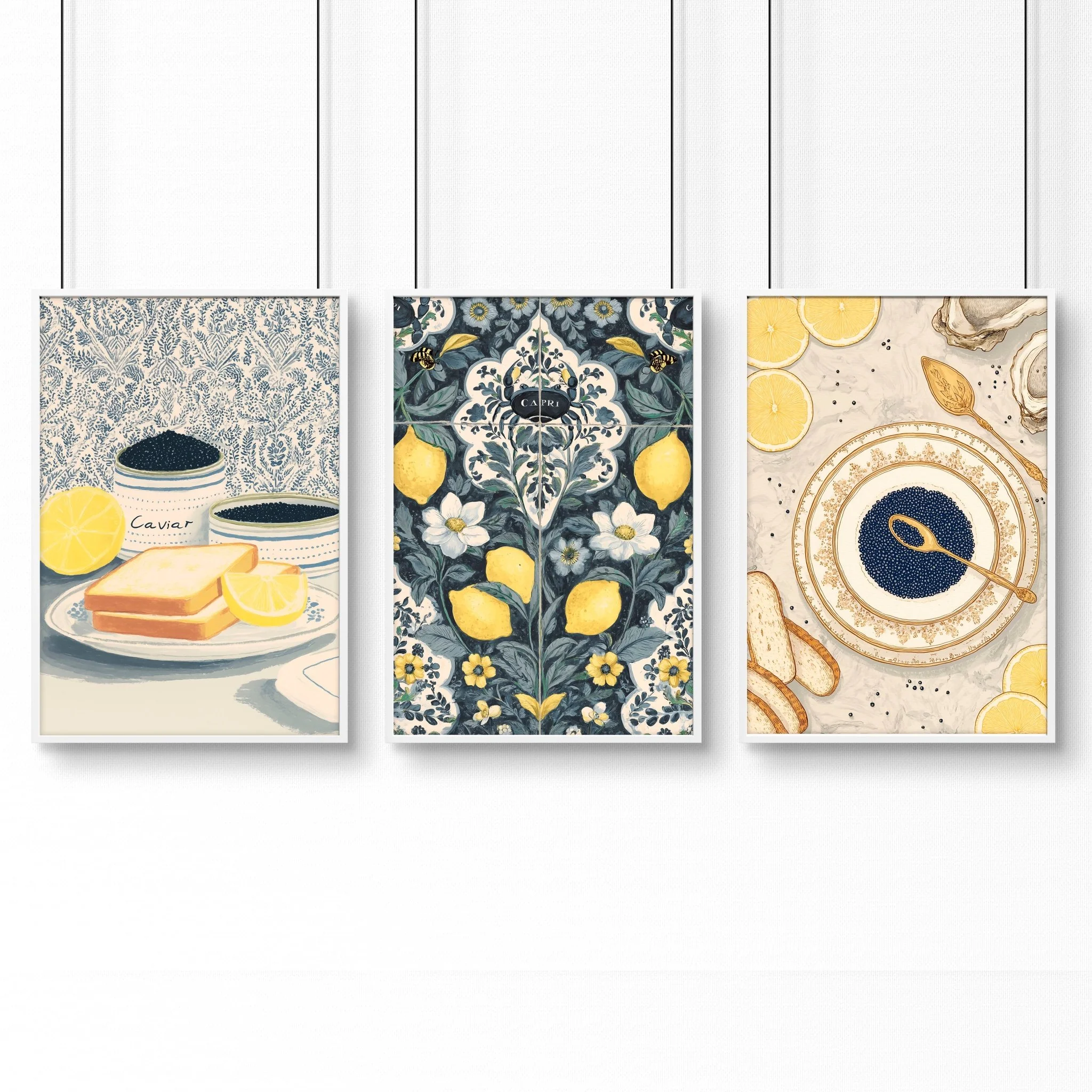 Artwork In Kitchen | Set of 3 Italian Lifestyle Wall art Prints - Image 15