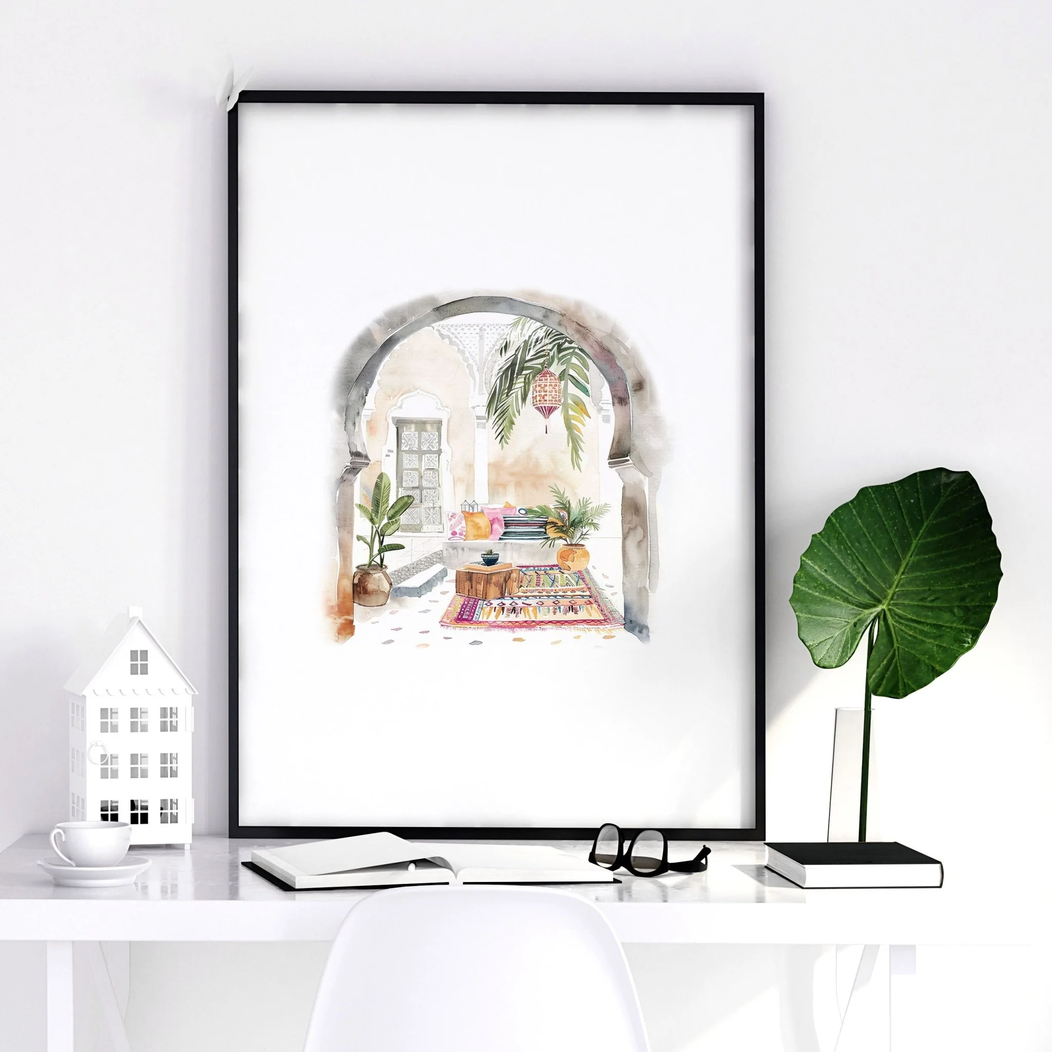 Artwork With Frame | Set of 3 Moroccan Inspired Wall art Prints - Image 11
