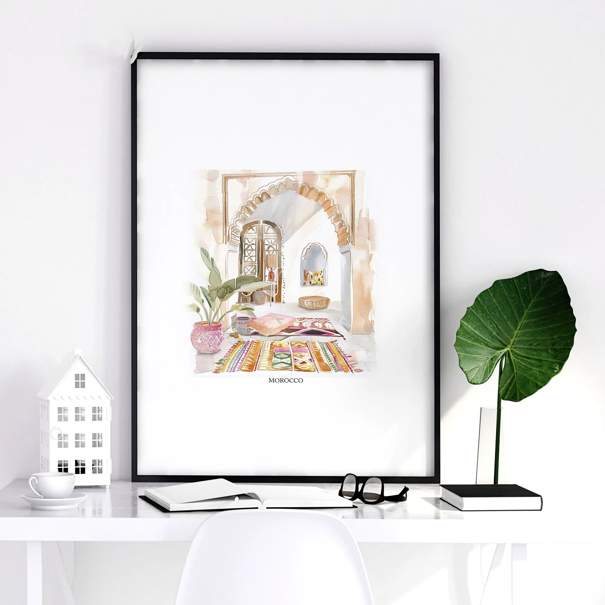 Artwork With Frame | Set of 3 Moroccan Inspired Wall art Prints - Image 12
