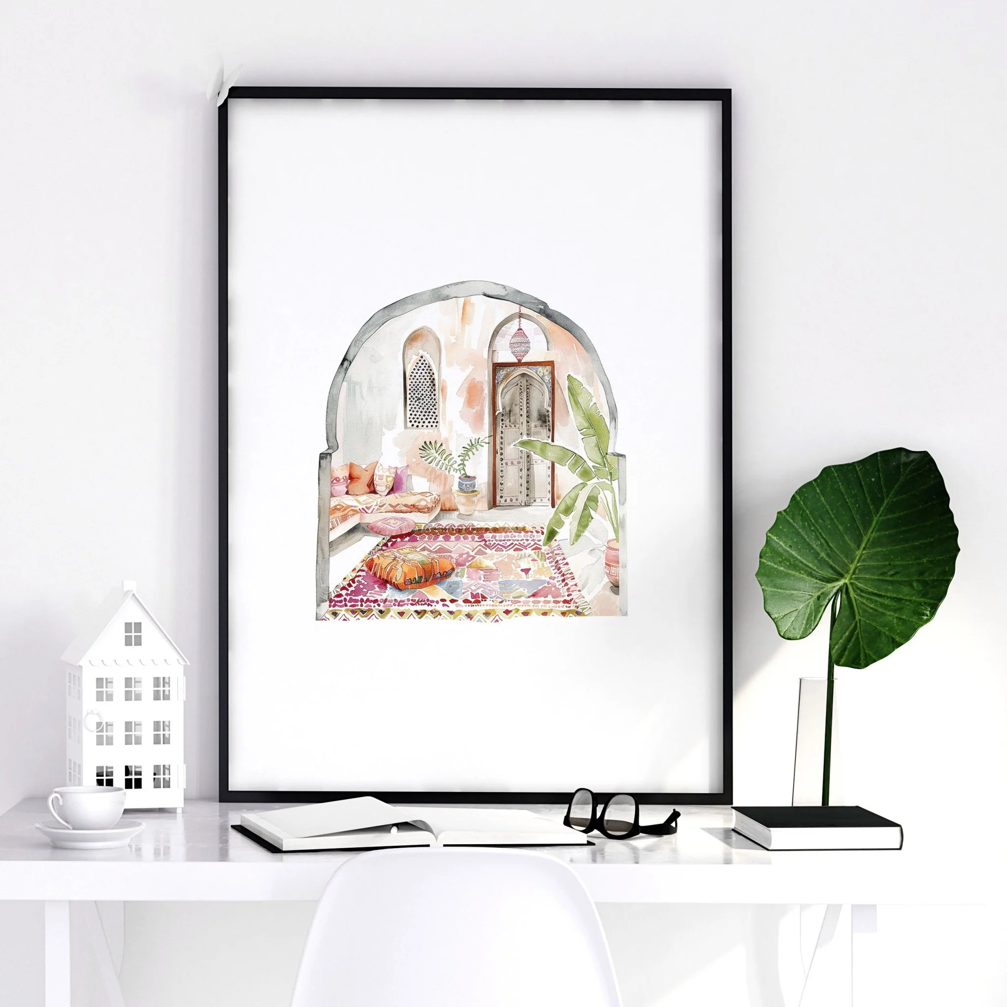 Artwork With Frame | Set of 3 Moroccan Inspired Wall art Prints - Image 13