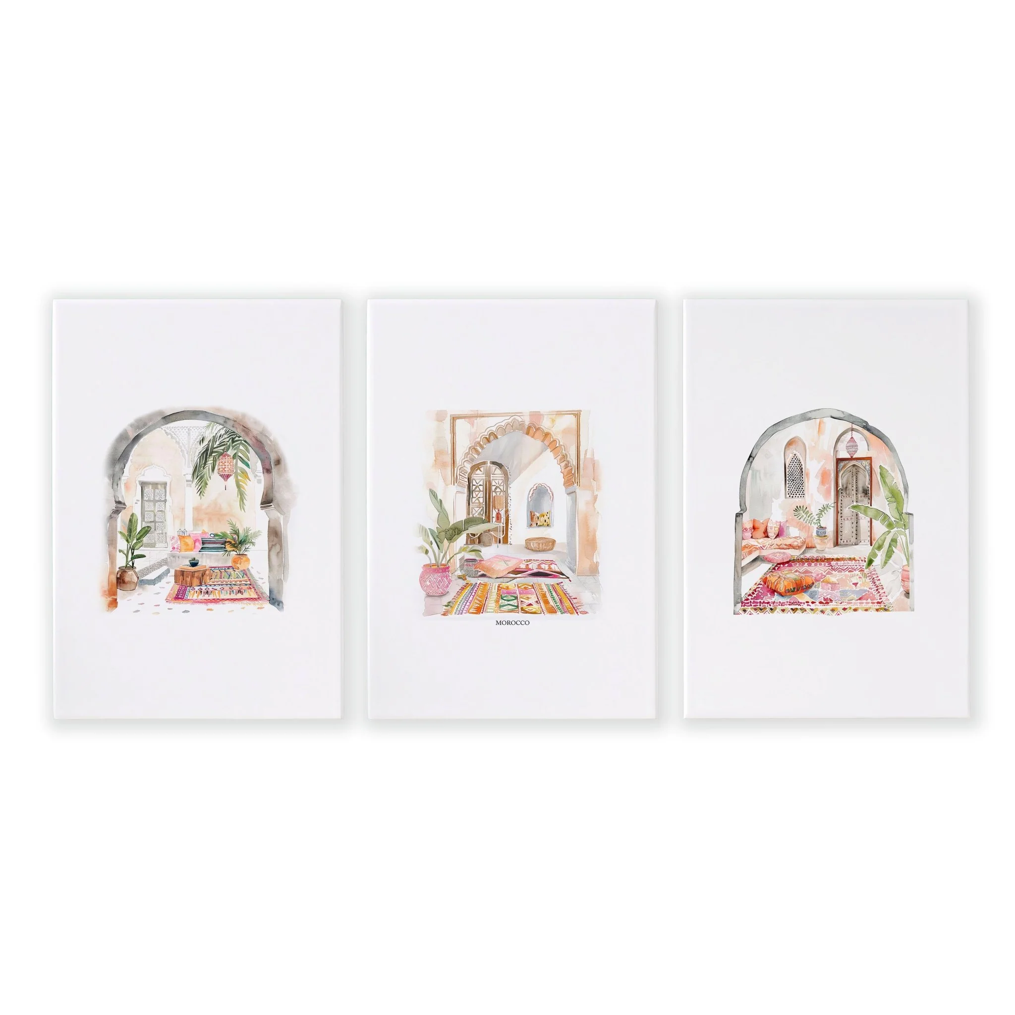 Artwork With Frame | Set of 3 Moroccan Inspired Wall art Prints - Image 17