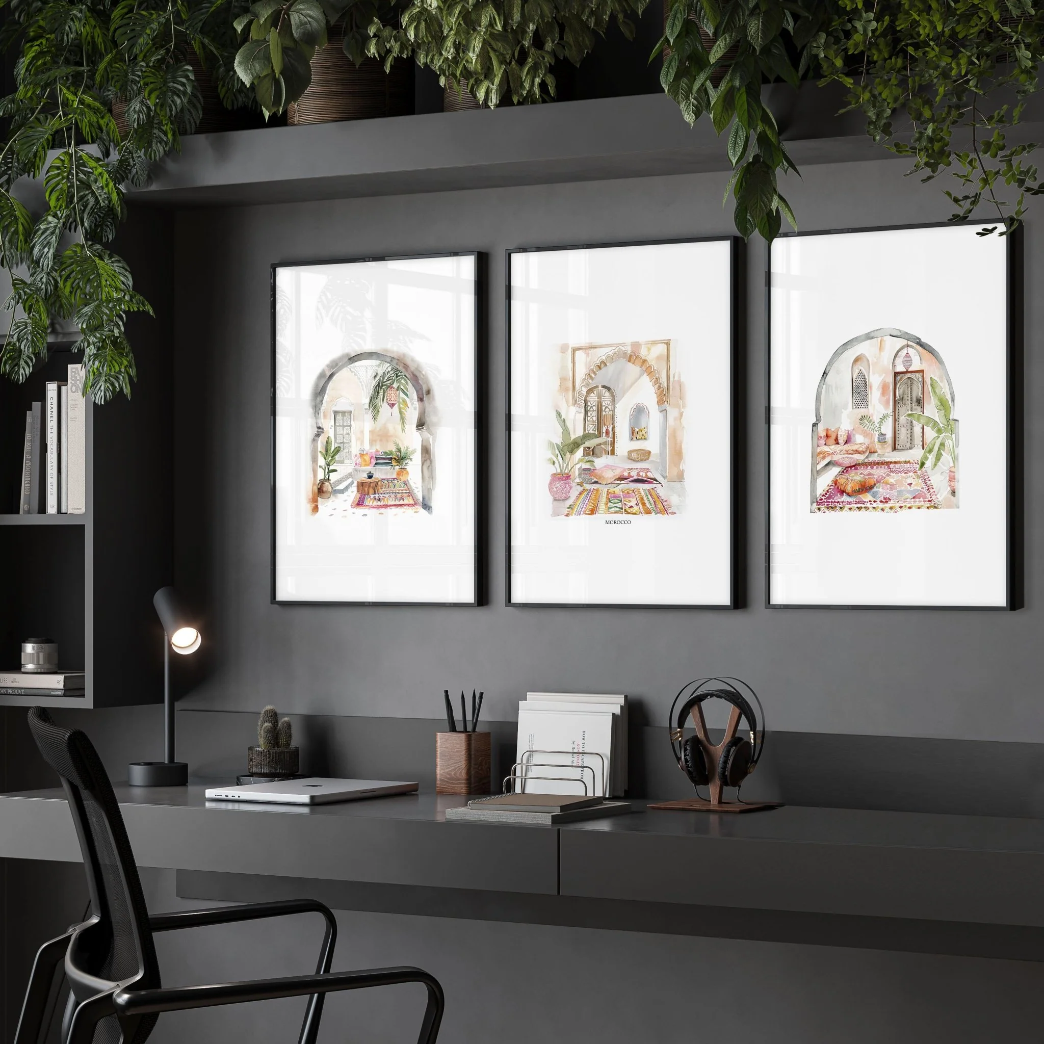 Artwork With Frame | Set of 3 Moroccan Inspired Wall art Prints - Image 5