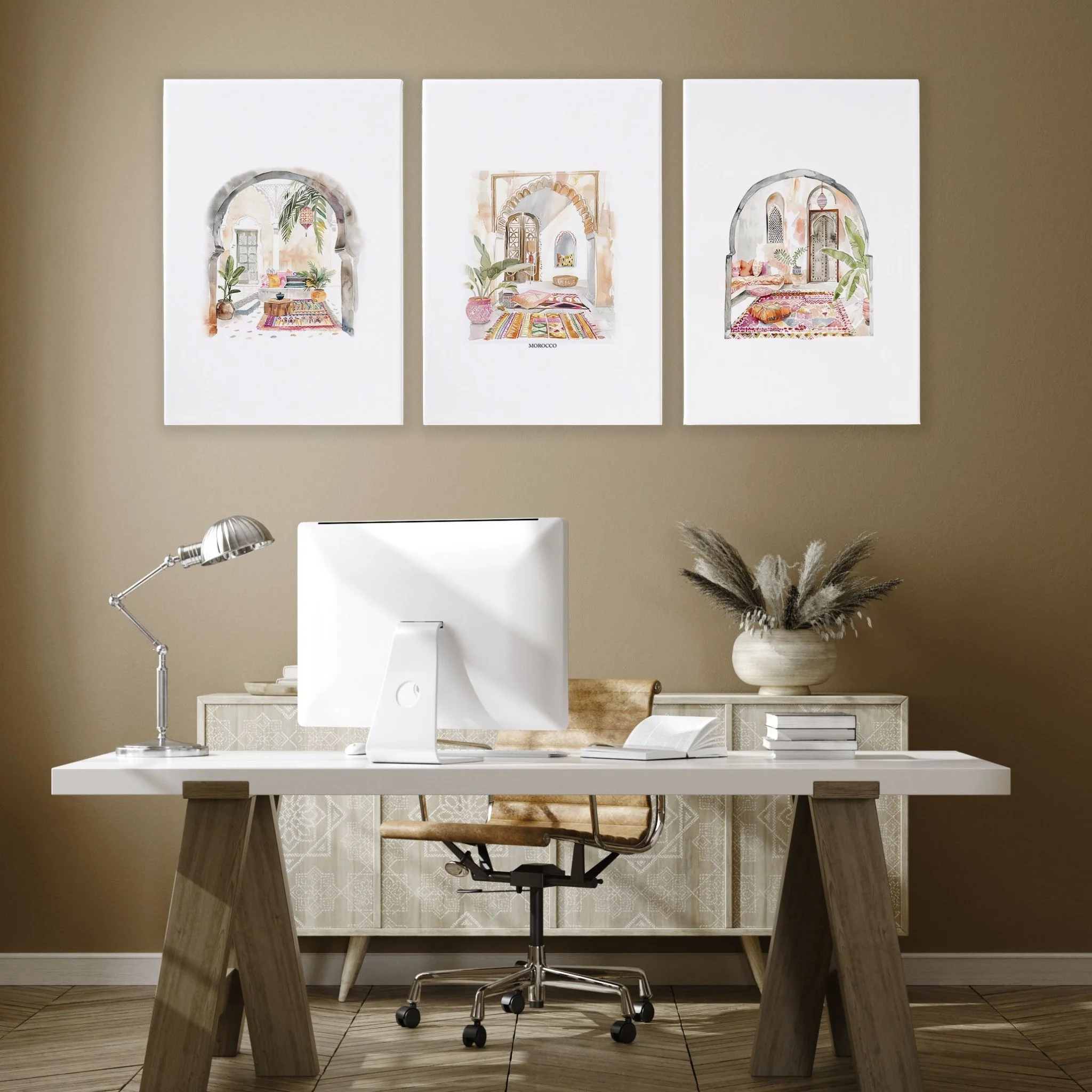 Artwork With Frame | Set of 3 Moroccan Inspired Wall art Prints - Image 7