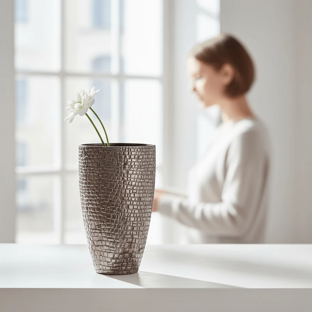 Arya Pewter Small Pewter Vase - Image 2