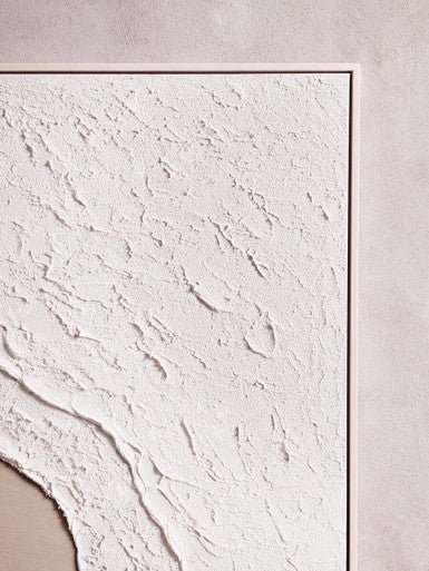 Astratto Canvas Natural And White Textured Plaster Wall Art - Image 10