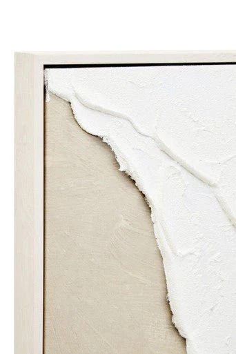 Astratto Canvas Natural And White Textured Plaster Wall Art - Image 15