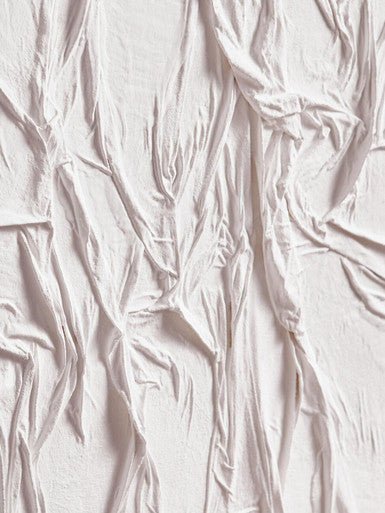 Astratto Canvas White Pleated Fabric Hand Painted Wall Art - Image 10