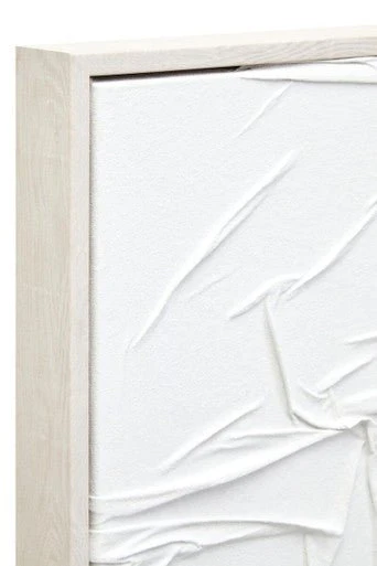 Astratto Canvas White Pleated Fabric Hand Painted Wall Art - Image 13